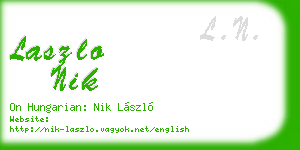 laszlo nik business card